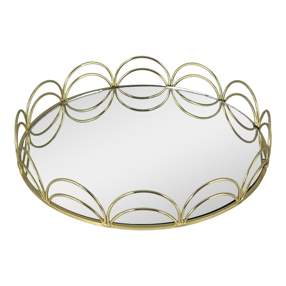 Bandeja de centro decorativa Concepts™ circular, color dorado