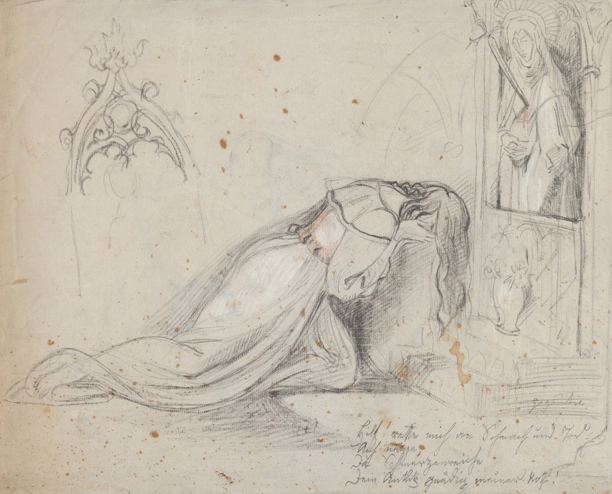 Gretchen in Prayer before a Statue of the Mater Dolorosa 182831