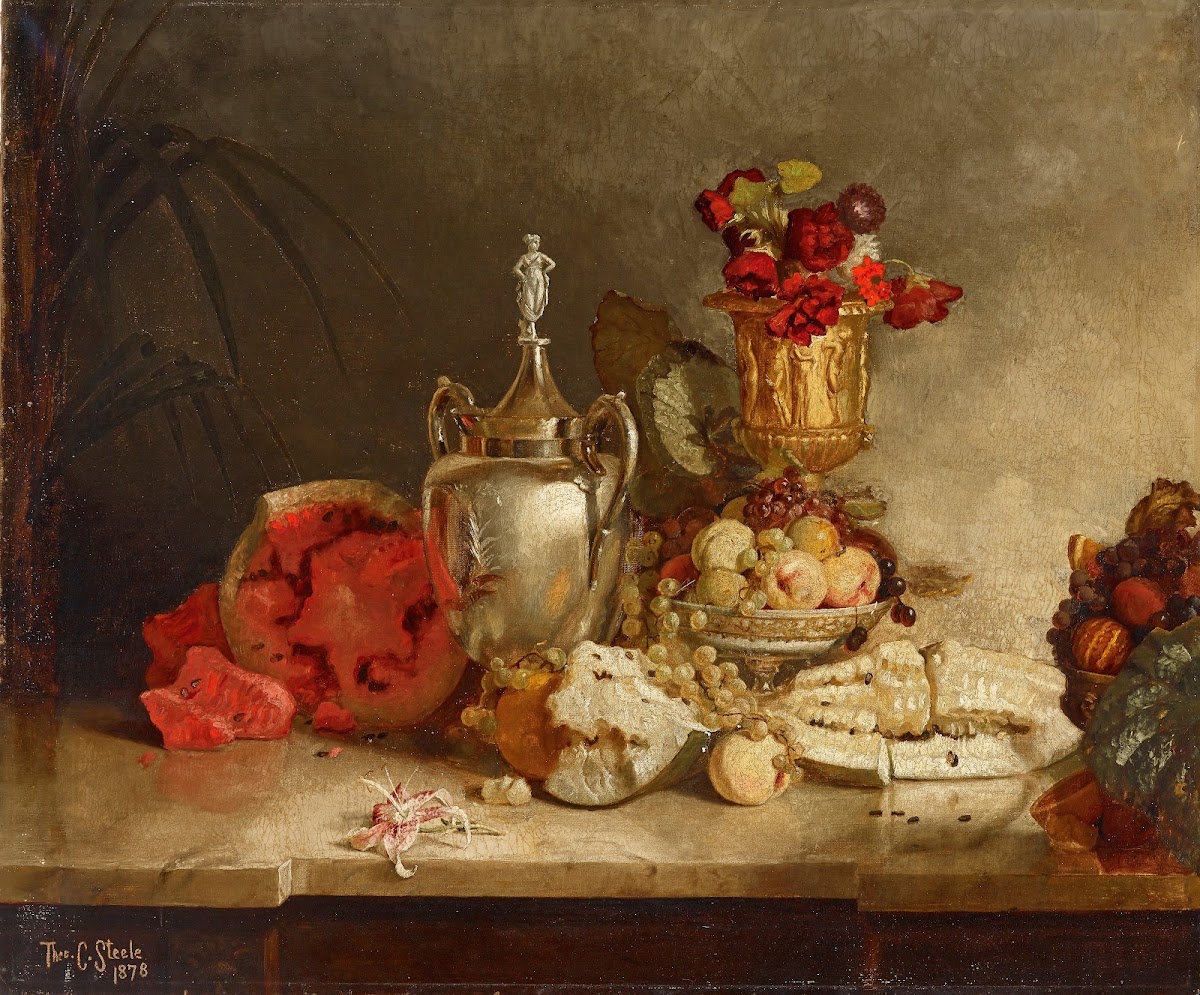 Still Life of Fruit and Urn 1878