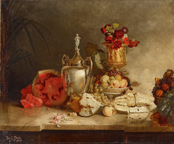 Still Life of Fruit and Urn 1878