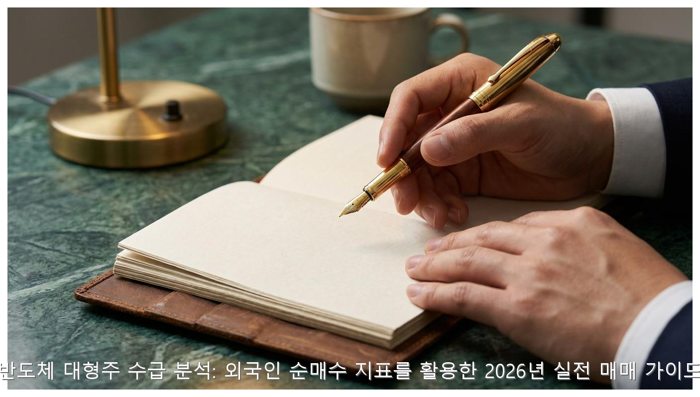 반도체 대형주 수급 분석: 외국인 순매수 지표를 활용한 2026년 실전 매매 가이드 핵심 안내 및 분석 인포그래픽 (4)