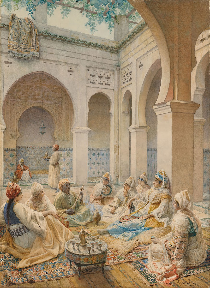 Musicians in the courtyard