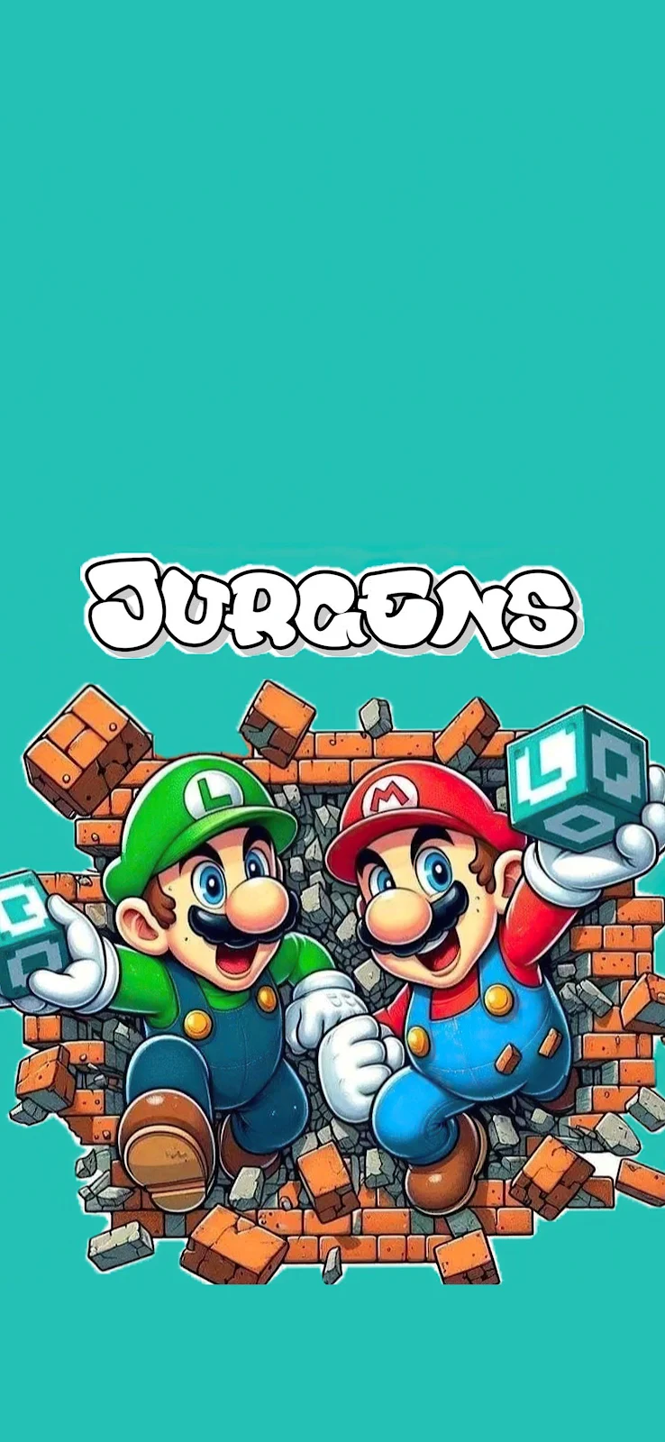 Mario And Luigi Jurgens Art - Digital Cartoon Illustration 2K iPhone Wallpaper (1572x3408)