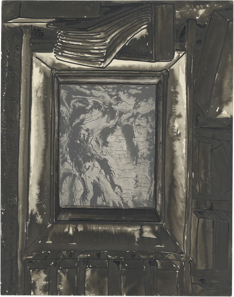 Knielende figuren met armen in de lucht 1934