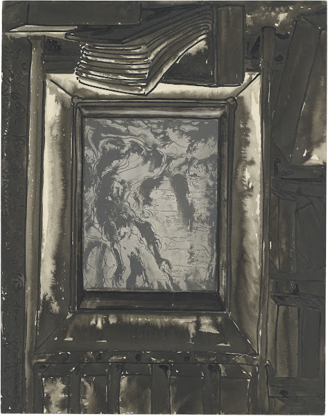 Knielende figuren met armen in de lucht 1934