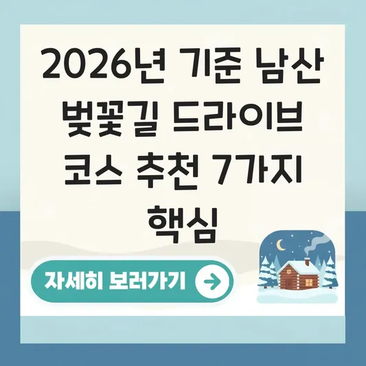 남산 벚꽃길 드라이브 코스 추천