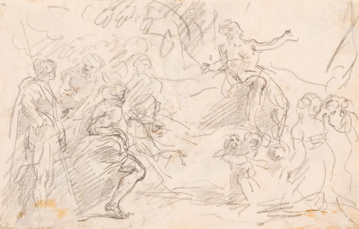 Biblical Scene verso 1720 1730