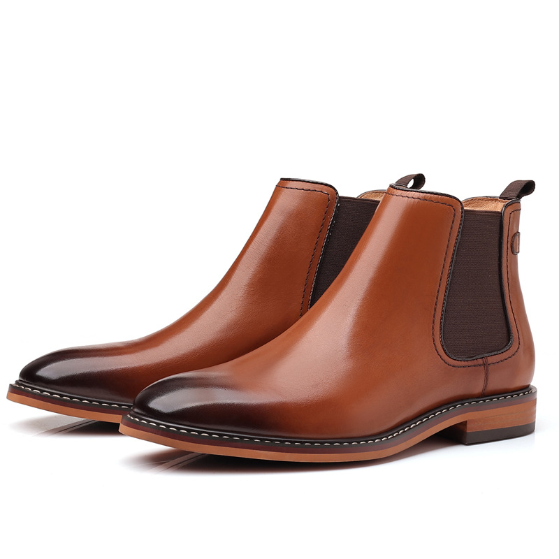 Herren-Chelsea-Boots aus echtem Leder