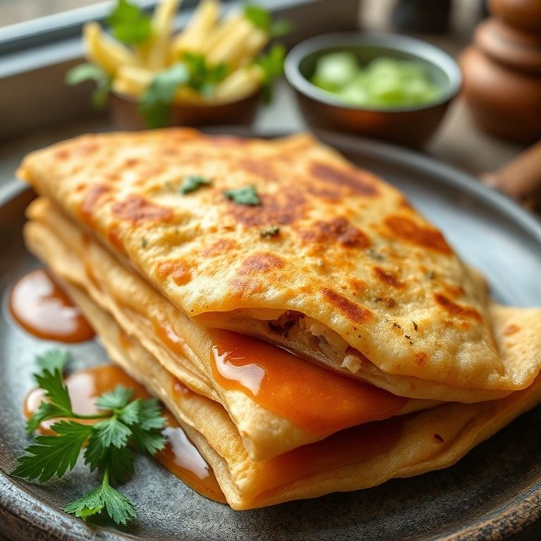 Flaky Roti Canai Recipe – Elevate Your Home Cooking Game: Quick & Crispy Dinner finished