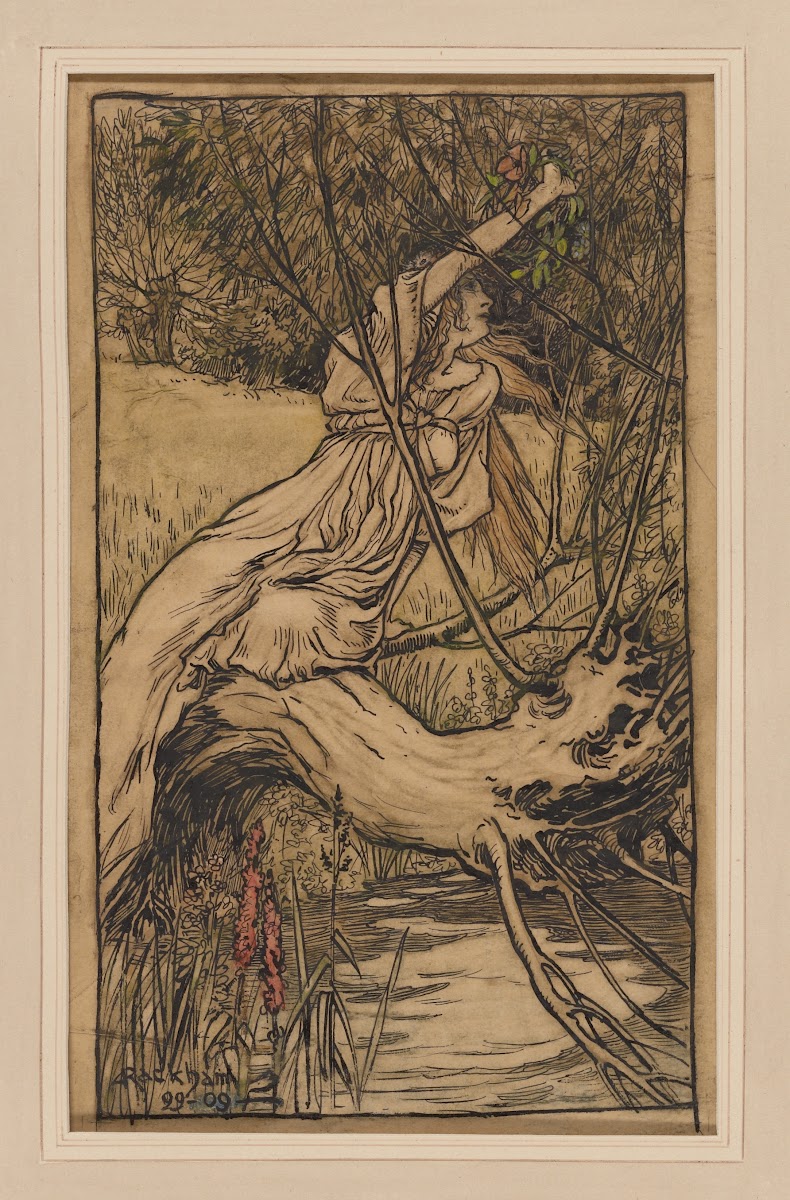 Ophelia from Rackhams Illustrations to Lambs Tales from Shakespeare Hamlet 1906