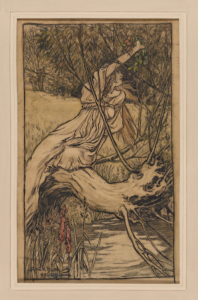 Ophelia from Rackhams Illustrations to Lambs Tales from Shakespeare Hamlet 1906