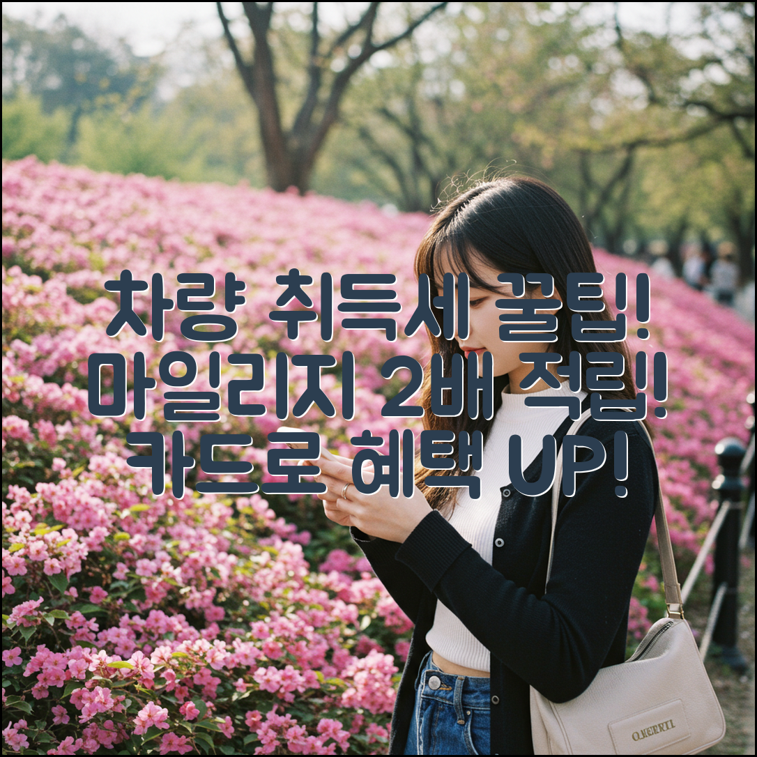 차량 취득세 카드 납부, 마일리지 2배 적립 꿀팁!