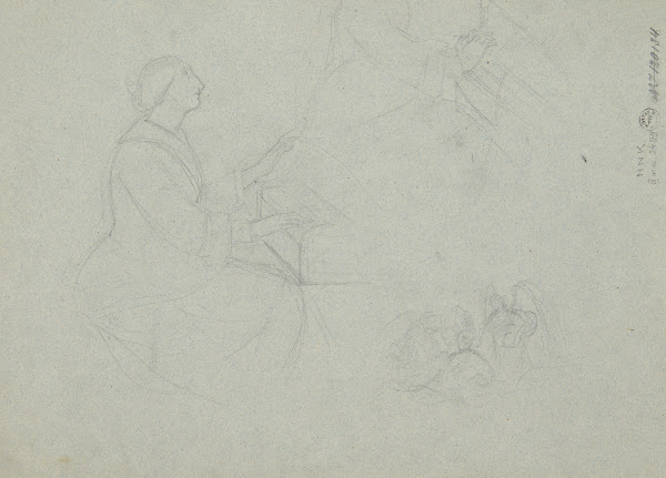 Sketch to the Figure of St Cecilia 1855