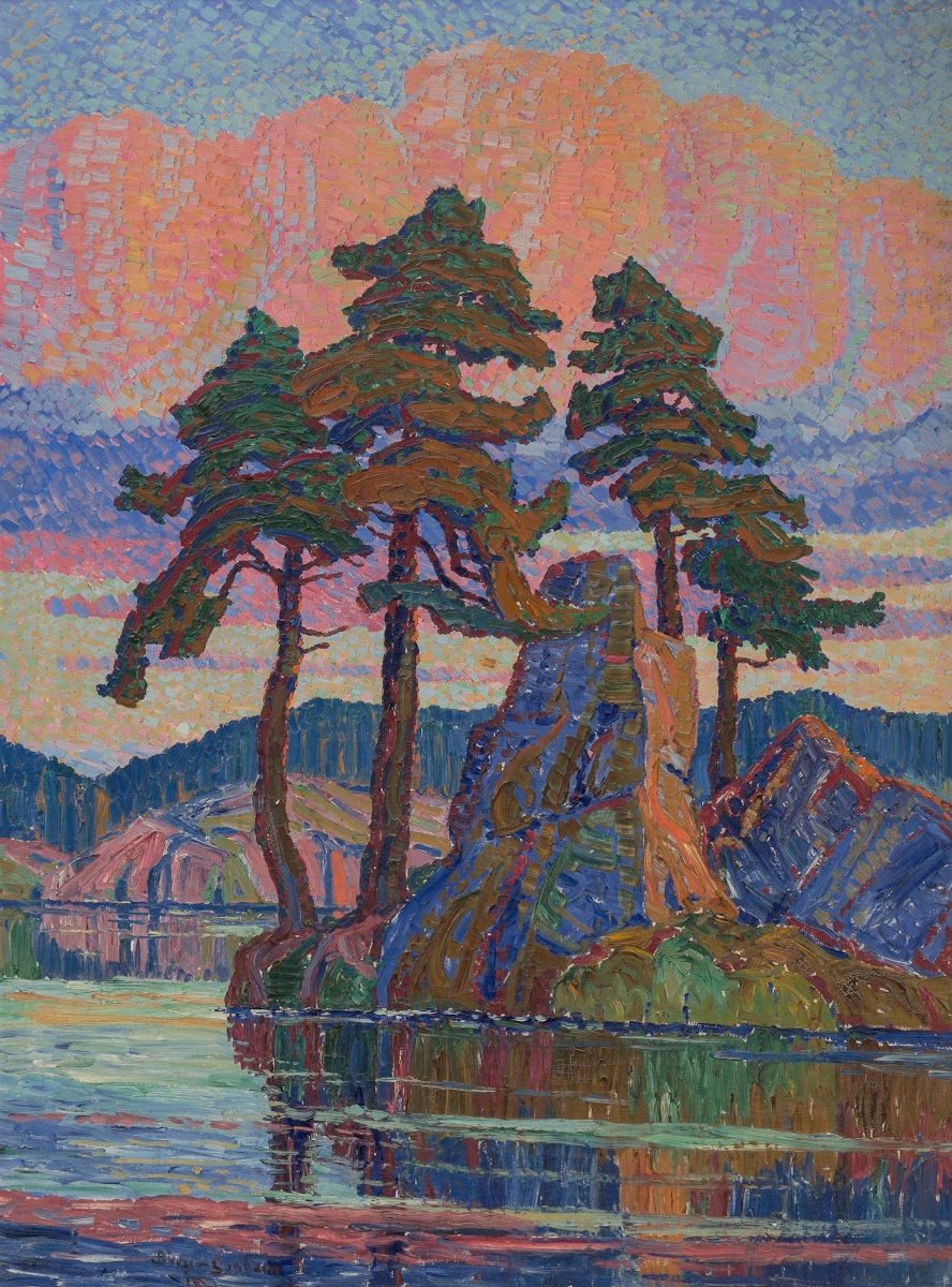 Lake at Sunset Colorado 1921