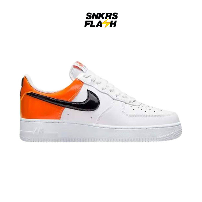 NIKE AIR FORCE 1 07 ESS WHITE BLACK ORANGE