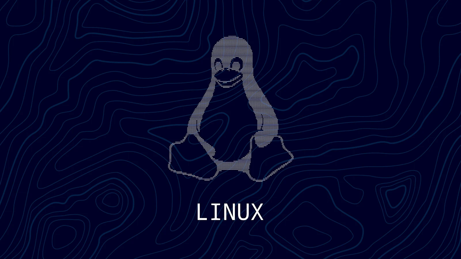 Linux Tux Topographic Wallpaper - Digital Art 4K Wallpaper (3840x2160)