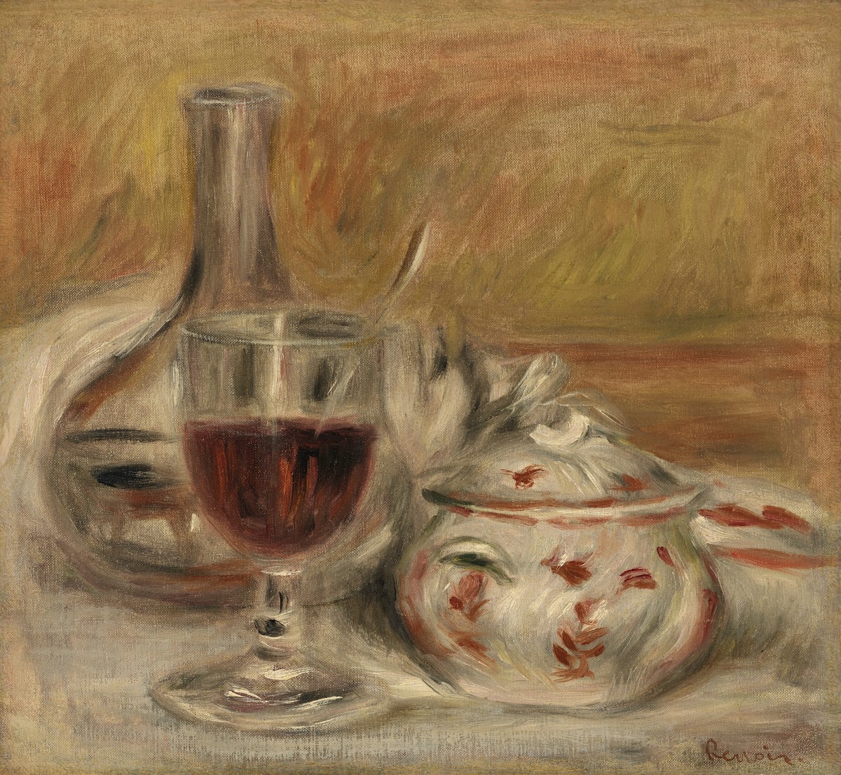 Carafe verre et sucrier circa 1905