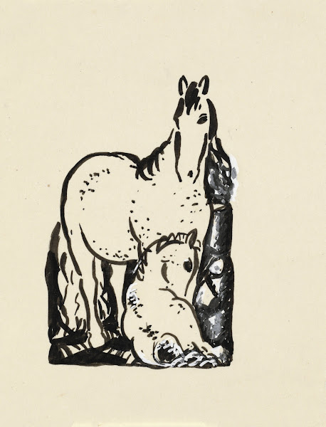 Paard en liggend veulen 1935   1936