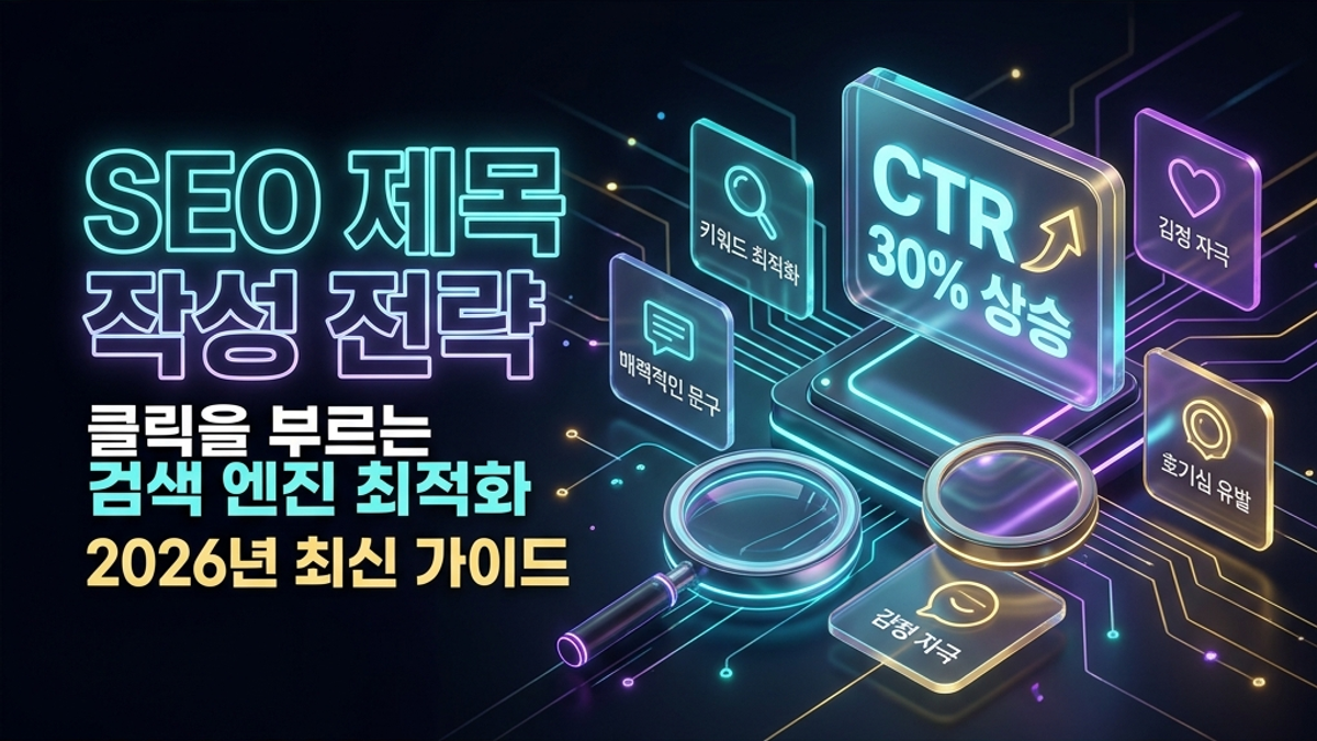 클릭을 부르는 검색 엔진 최적화 SEO 제목 작성 전략: 2026년 최신 가이드