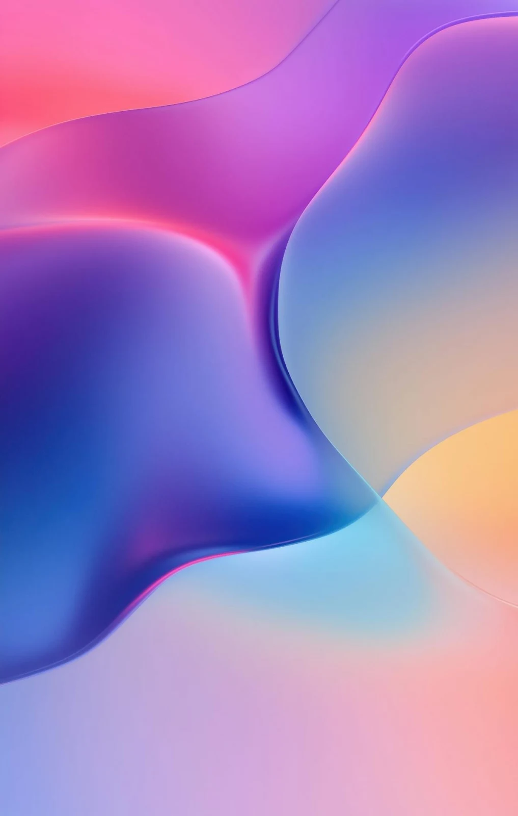Vibrant Fluid Gradient Waves - Digital Abstract Art iPhone Wallpaper (1200x1888)