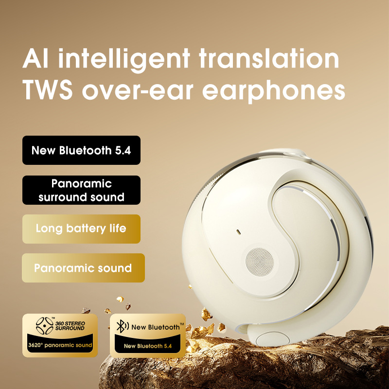 Open Bluetooth headphones with AI translation, not in-ear