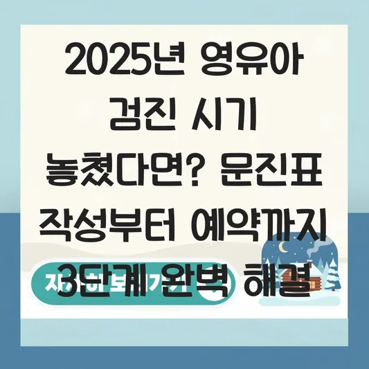 영유아 검진 시기 놓쳤을 때 예약 방법 및 문진표 미리 작성하는 법 대표 이미지
