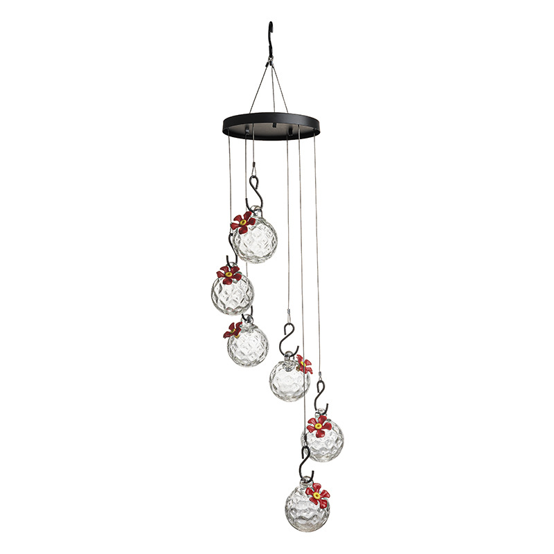 Transparent Glass Ball Bird Bath for Hanging