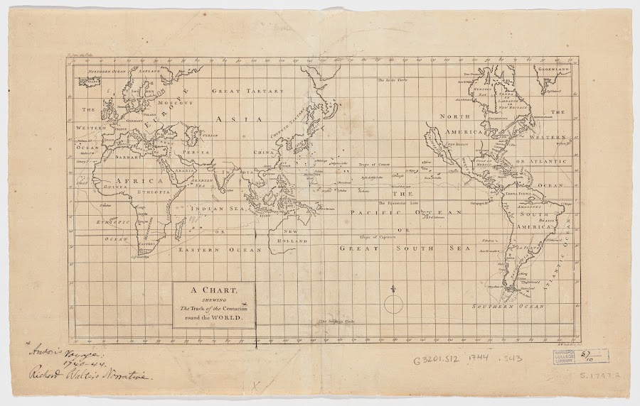 1780_A chart shewing the track of the Centurion round the world