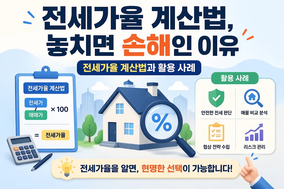 전세가율 계산법, 놓치면 손해인 이유