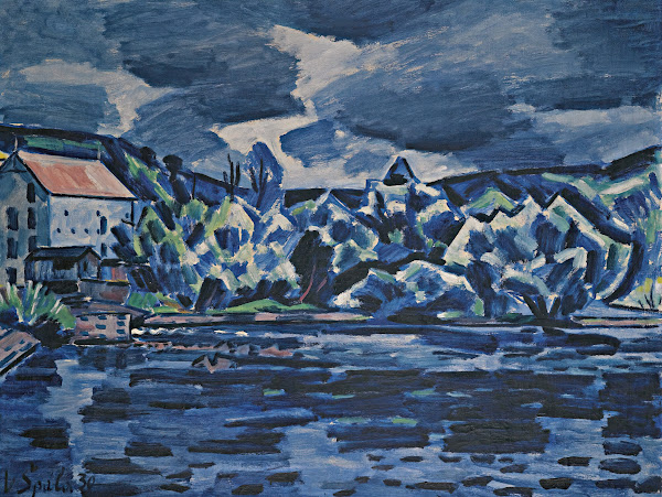 Thunderstorm By The River Otava 1930