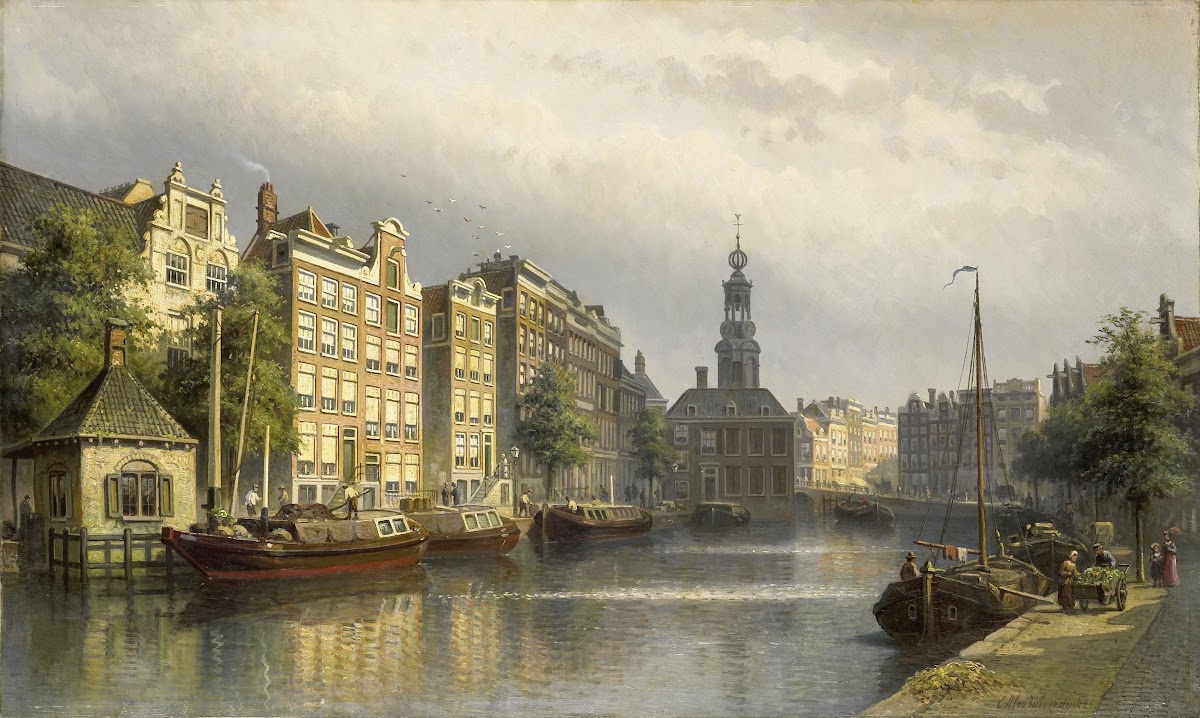 The Singel Amsterdam looking towards the Mint 1884   1886
