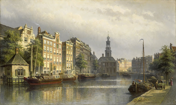 The Singel Amsterdam looking towards the Mint 1884   1886
