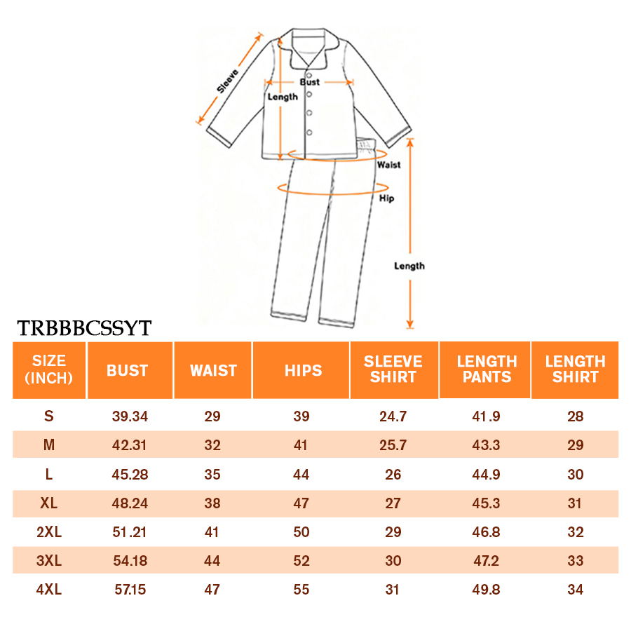 AOP TRB Satin long sleeve pajama set with piping