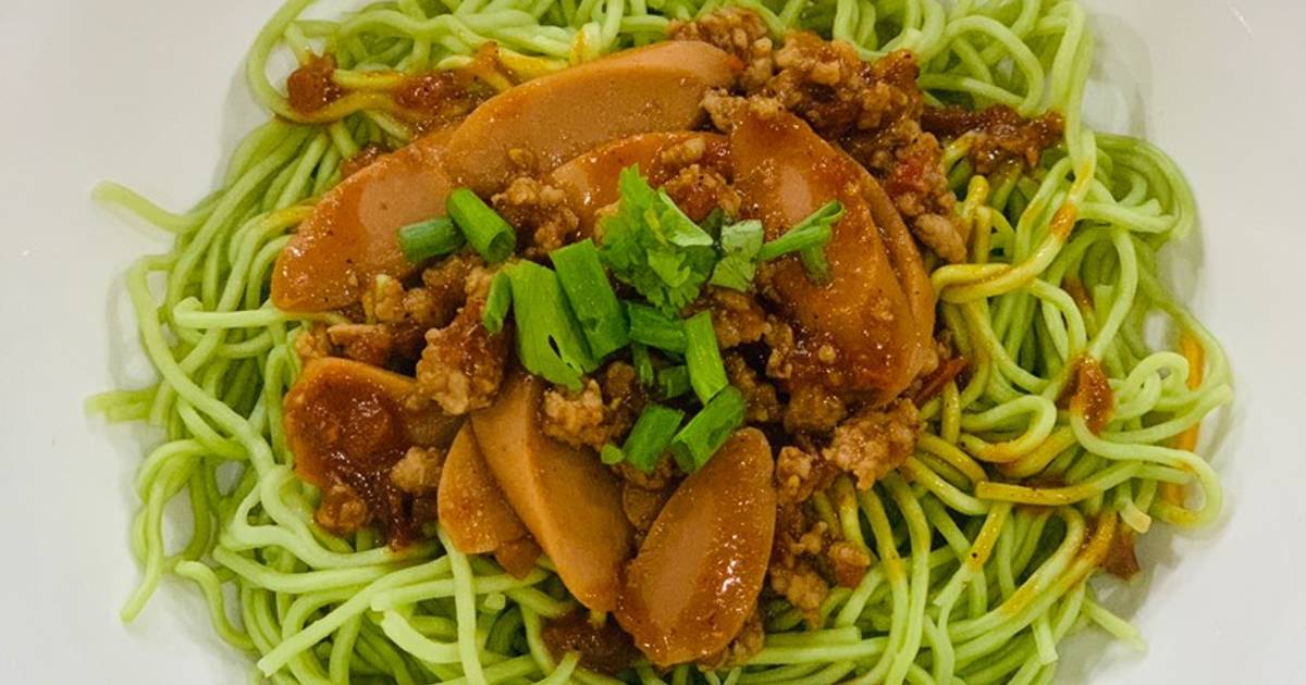 Mỳ rau củ sốt thịt bằm (healthy)
