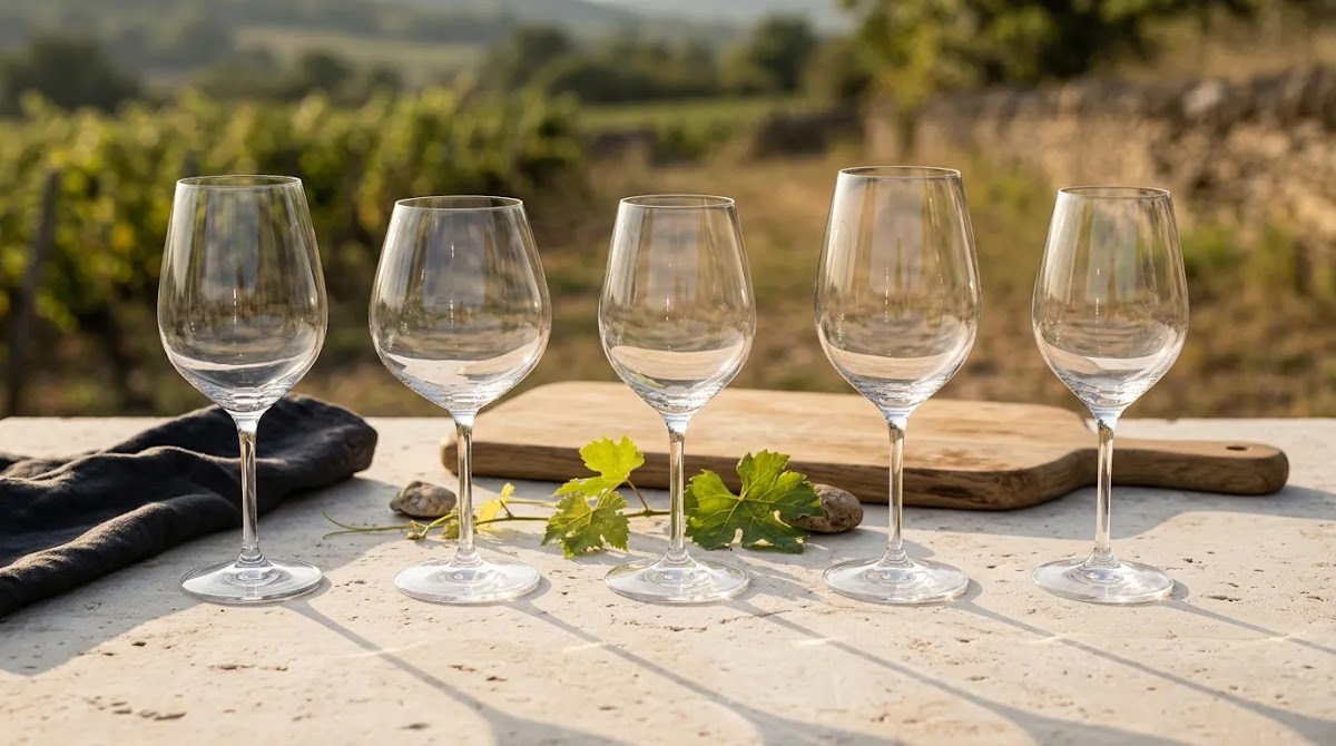 Best South American red wine Hong Kong roundup visual with five elegant tasting glasses for comparing regional styles