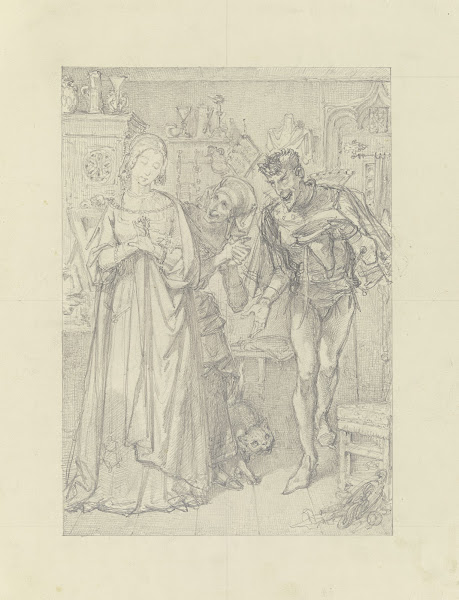 Mephisto bei Gretchen im Zimmer ca 1835