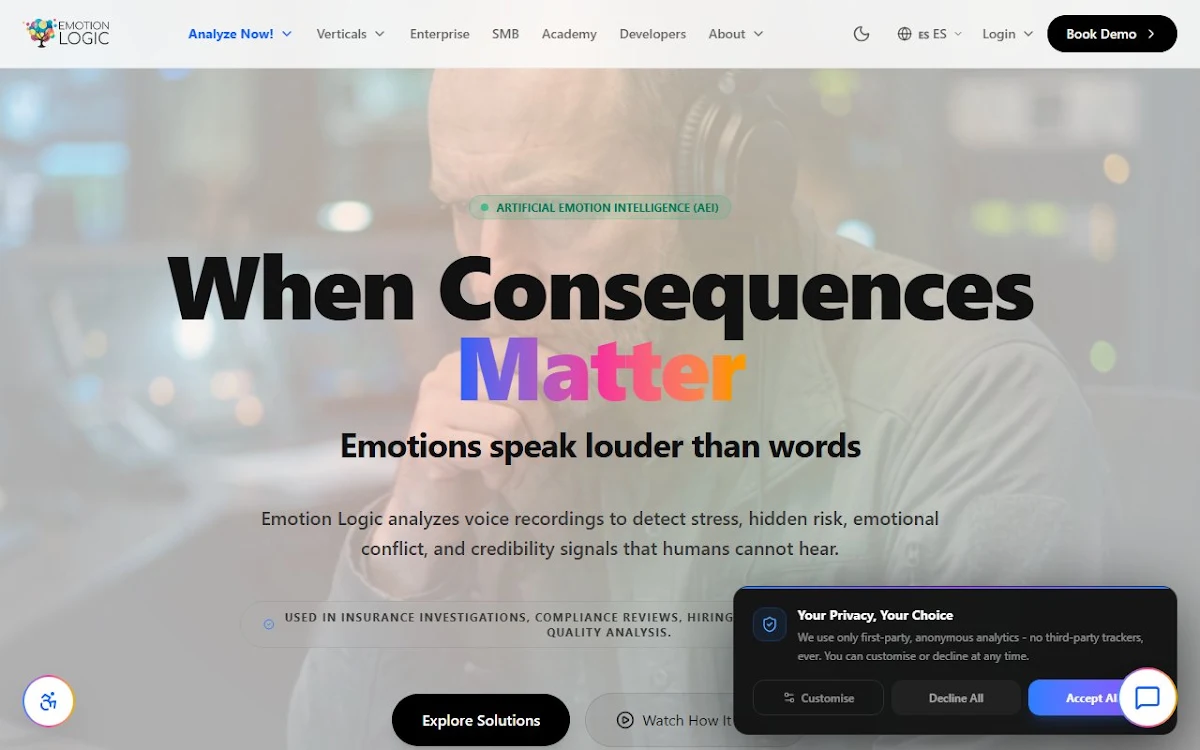 Captura de Emlo - Genuine emotions as a service