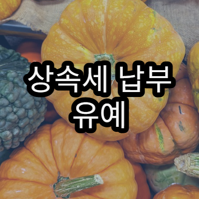 상속세 납부 유예 제도