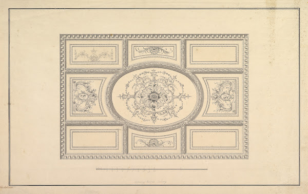 Design for Ceiling at Kirtlington Park Oxfordshire ca 174748