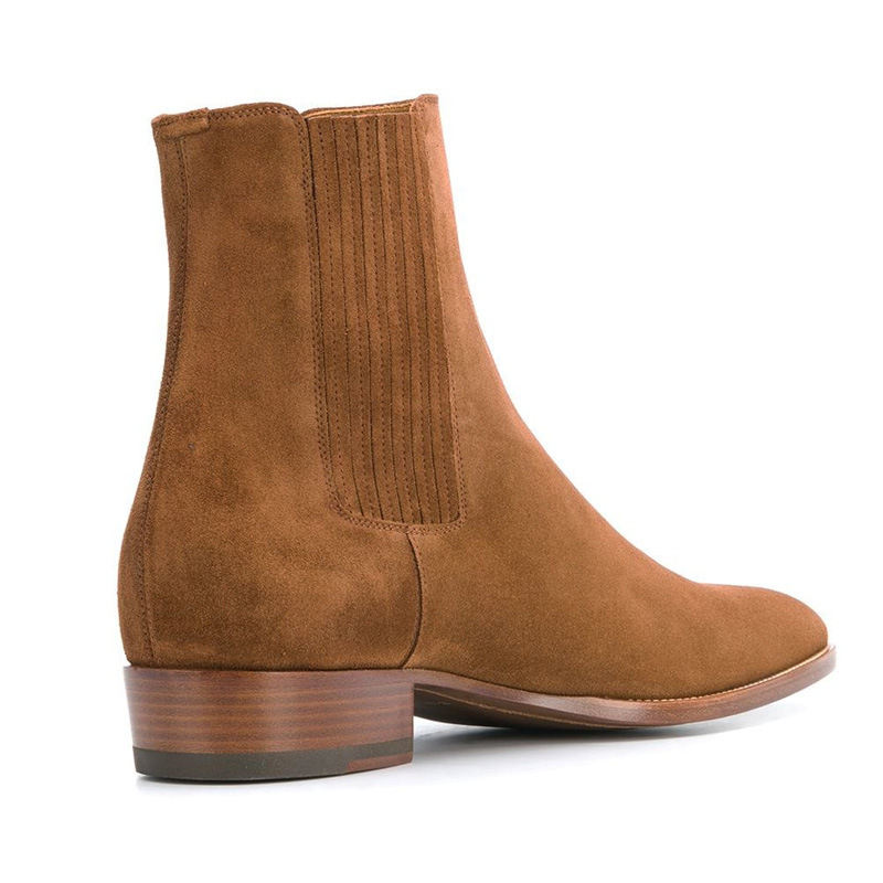 Herren-Chelsea-Stiefel, Rindsleder, spitz zulaufend