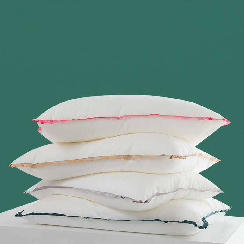 Flat neck support pillow with soy fiber