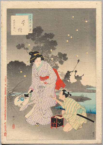 Chasing Fireflies A Lady of the Tenmei Era 1781 1789 from the series Thirty six