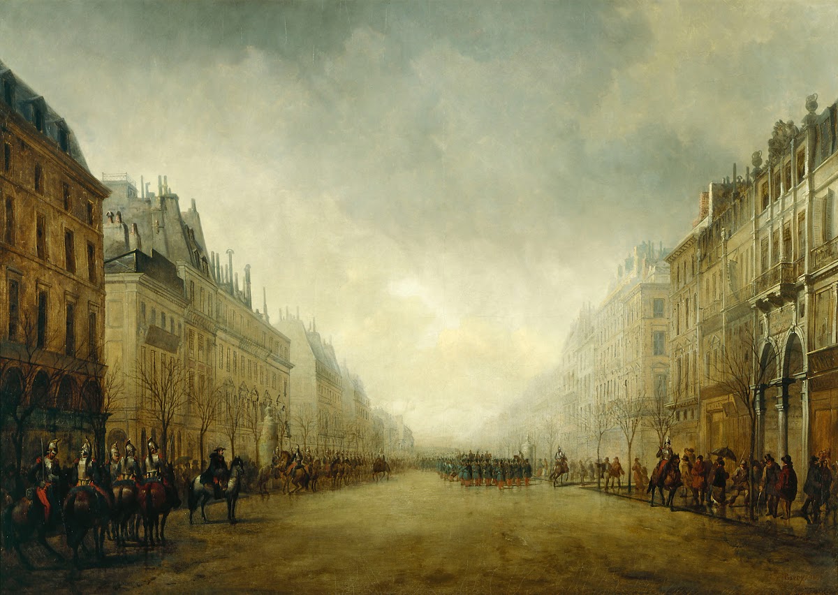 Revue passé par le Prince Président sur les Grand Boulevards 1852