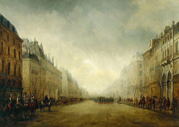Revue passé par le Prince Président sur les Grand Boulevards 1852