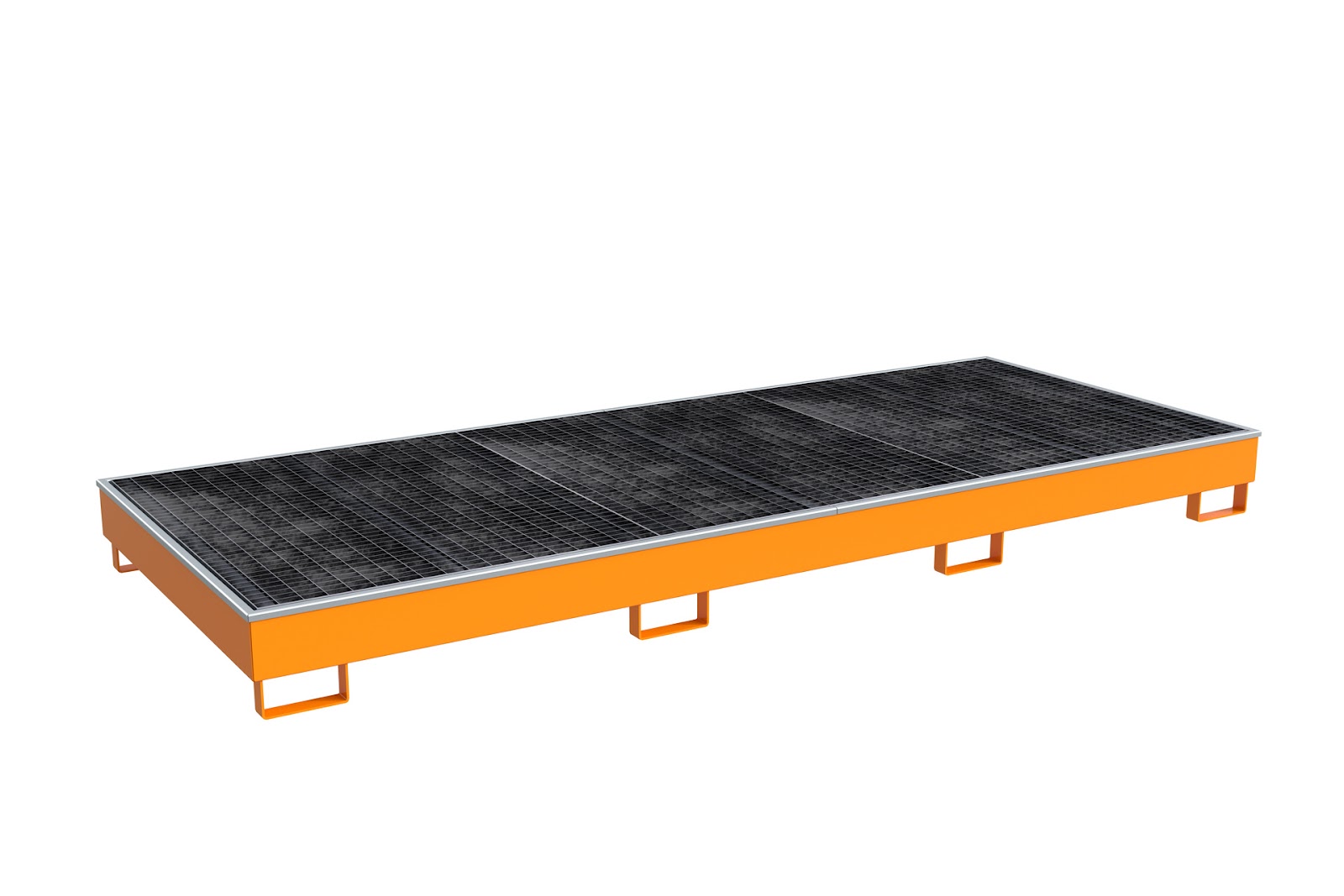 Stellingopvangbak met PE-binnenbak Stellingopvangbak RW-GR 3300-2 PE, gelakt, Geeloranje