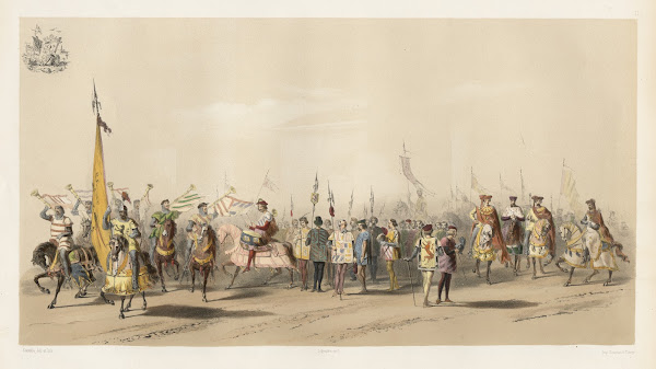 Cortége de la Toison dor envoyé par la ville de Bruges 1856