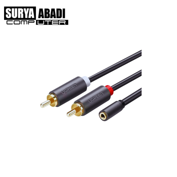 KABEL UGREEN AUDIO 3,5 TO RCA 2 25CM