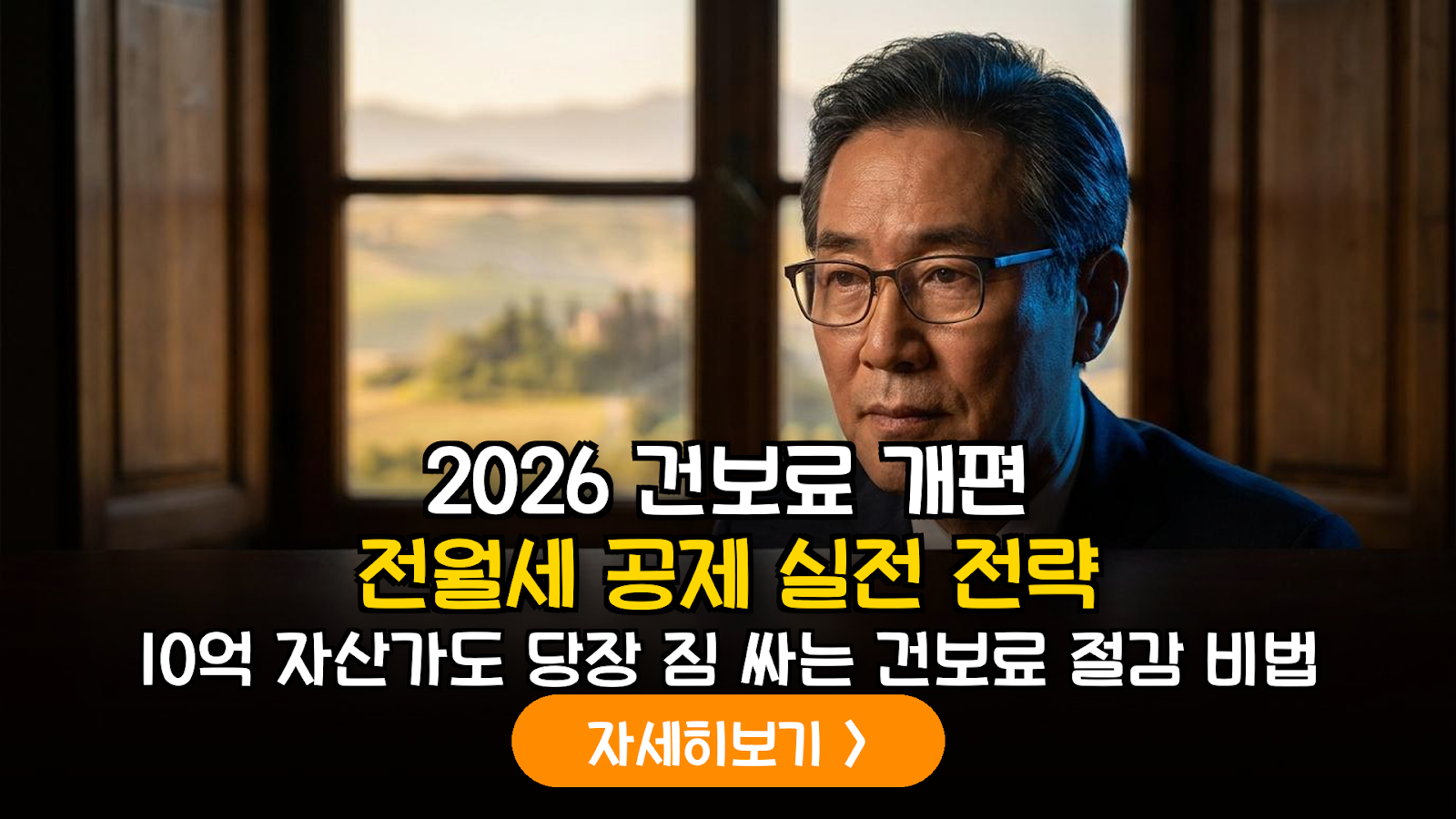 2026년 하반기 지역가입자 건강보험료 개편: 전월세금 공제 확대에 따른 은퇴자 자산 관리 및 주거 최적화 가이드