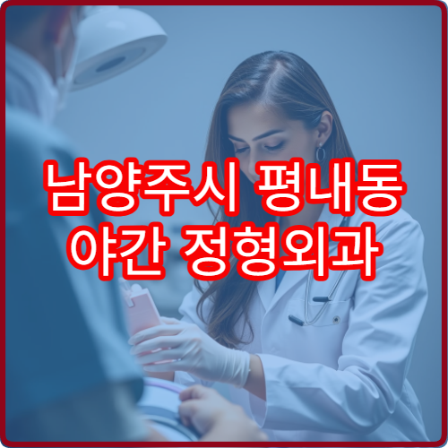 남양주시 평내동 야간 정형외과 교통사고 후 통증 진료