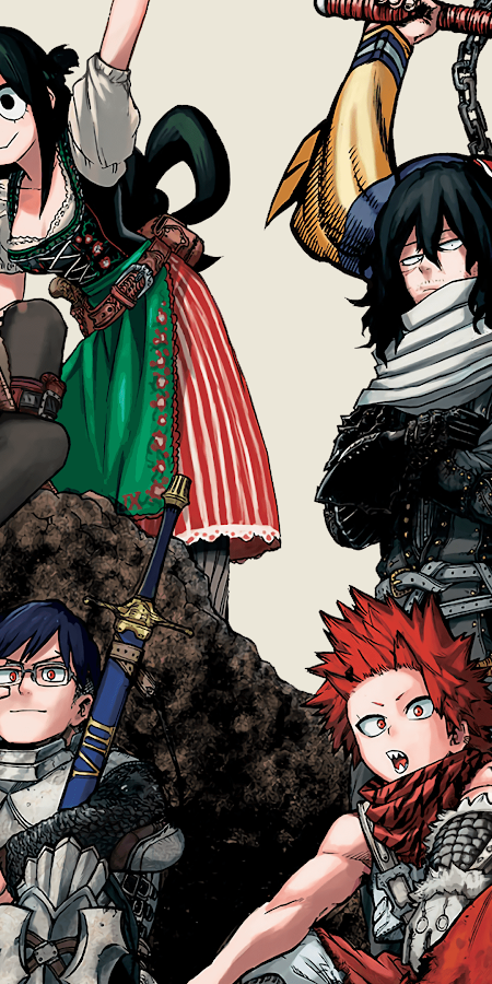 My Hero Academia, Manga, Characters 4K Phone Wallpaper